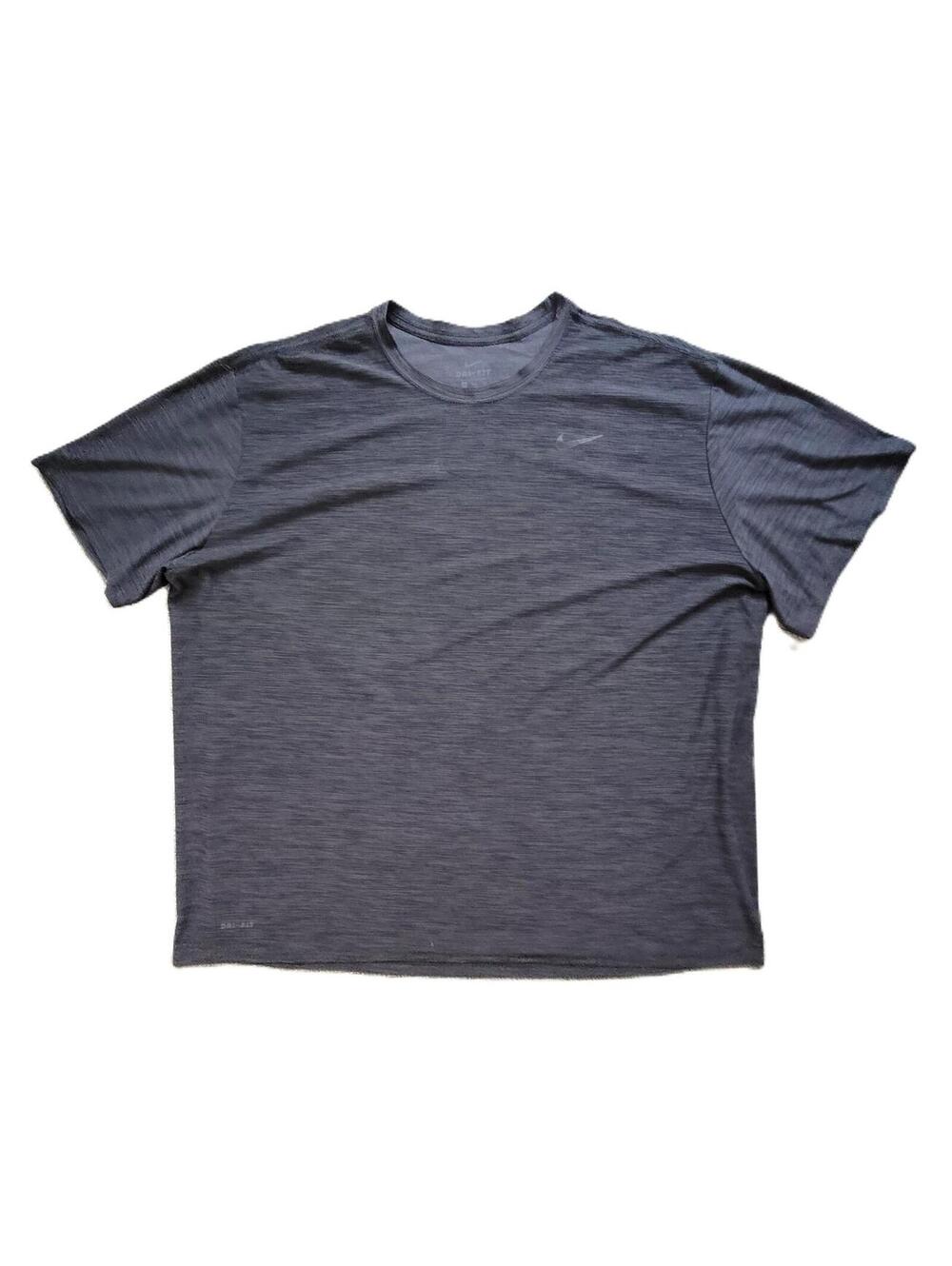 Nike Dri-FIT Gray Athletic T-Shirt Men's XXL Performance Training Gym Tee